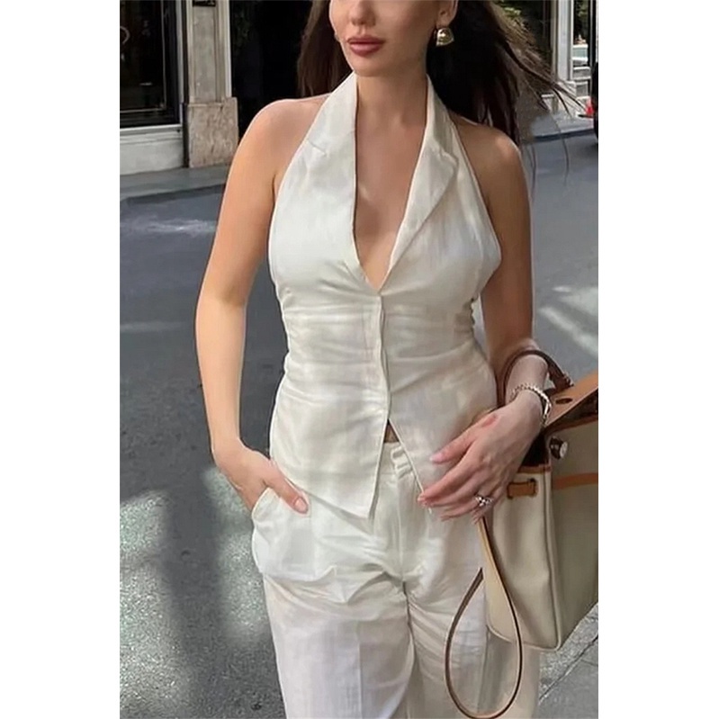 Made in Morocco - Áo Zara Vải Lanh Cao Cấp hở lưng sexy