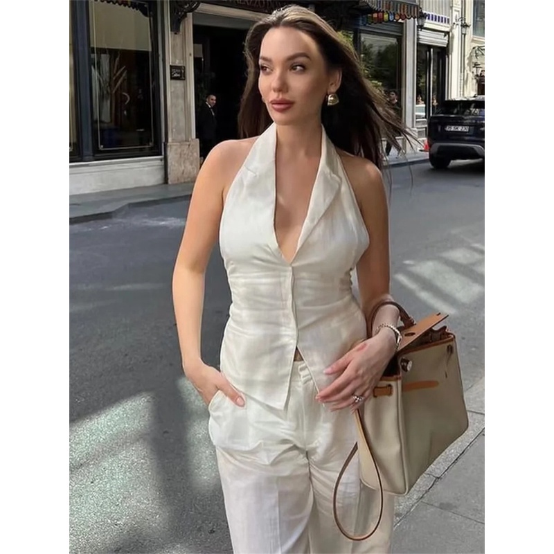 Made in Morocco - Áo Zara Vải Lanh Cao Cấp hở lưng sexy