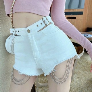 Quần Short kaki phối xích khoét eo - A3U