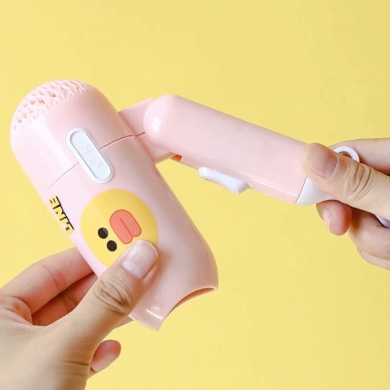 Mấy sấy tóc mini hình thú, thiết kế gấp gọn, Máy sấy tóc mini icon siêu kute hình thú