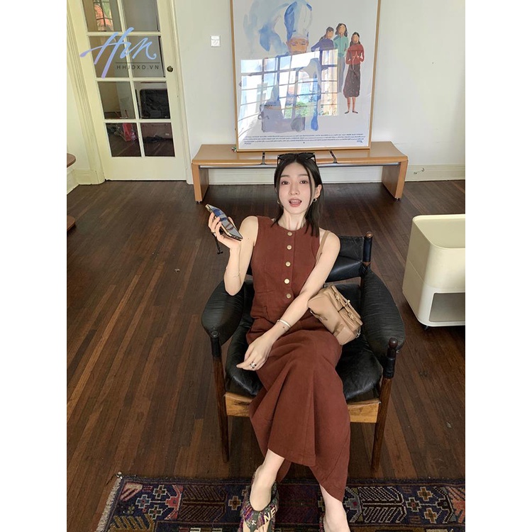 Đầm Dài Sát Nách Thời Trang Mùa Hè Pháp 2023 Dành Cho Nữ