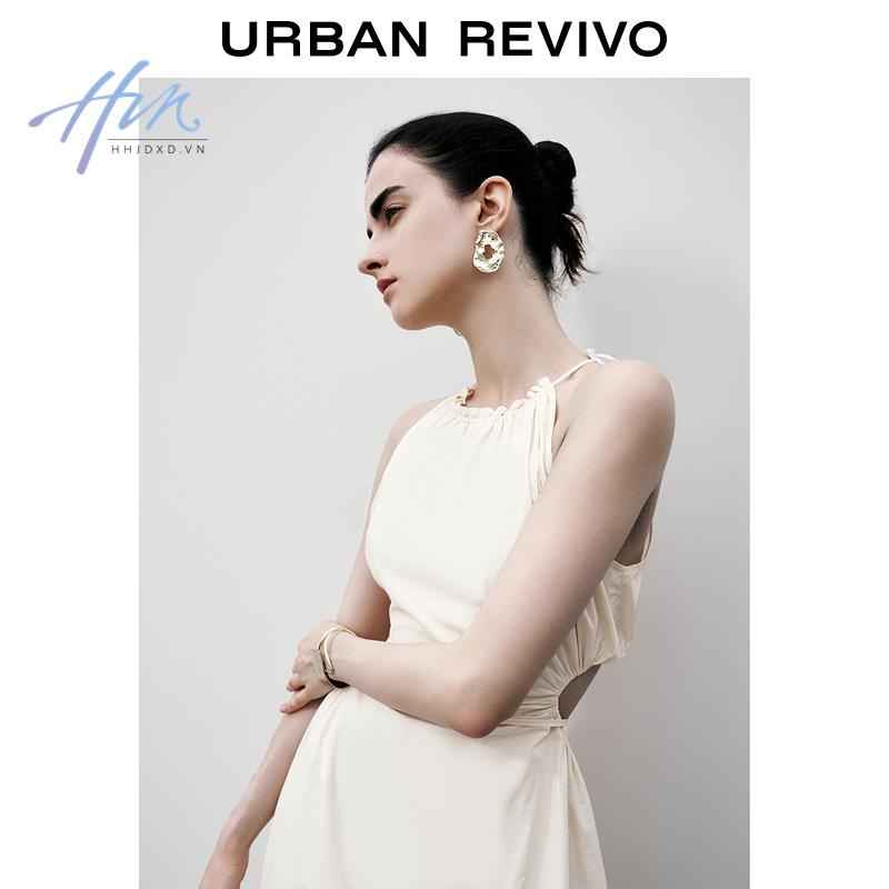 Ur2023 Đầm Khoét Lỗ Phối Tua Rua Thiết Kế Tinh Tế Phong Cách Mới Cho Nữ Uhh732079