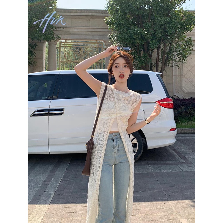 Áo Dệt Kim Dáng Rộng Màu Trắng Phong Cách Hàn Quốc Thời Trang Mới 2023 Cho Nữ