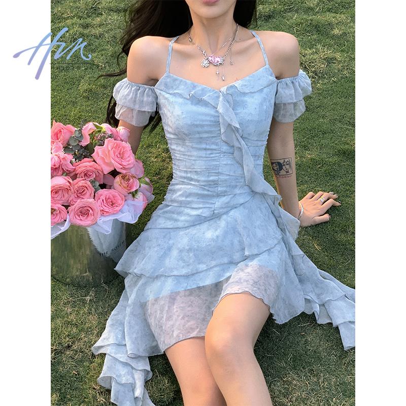 Đầm Hai Dây Xếp Tầng In Hoa Thời Trang Mùa Hè Nhẹ Nhàng Cho Nữ