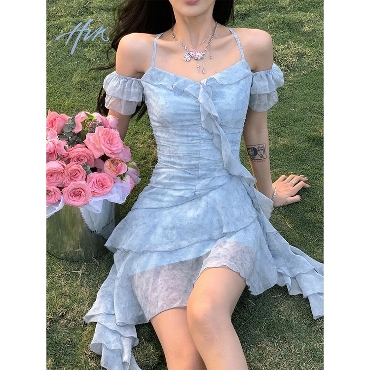 Đầm Hai Dây Xếp Tầng In Hoa Thời Trang Mùa Hè Nhẹ Nhàng Cho Nữ