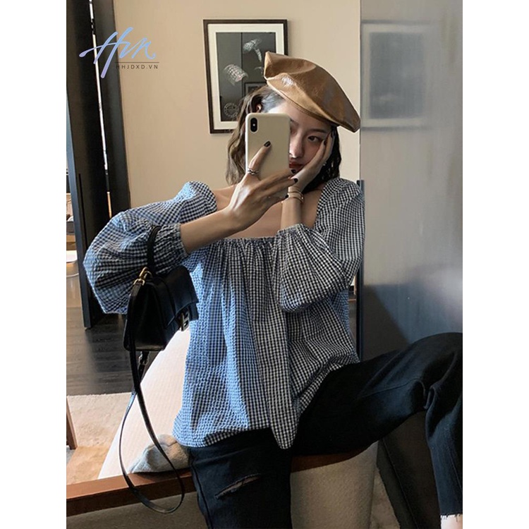 Áo Kiểu Trễ Vai Thời Trang Mùa Thu 2022 Phong Cách Pháp Quyến Rũ Cho Nữ