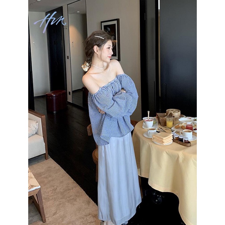 Áo Kiểu Trễ Vai Thời Trang Mùa Thu 2022 Phong Cách Pháp Quyến Rũ Cho Nữ