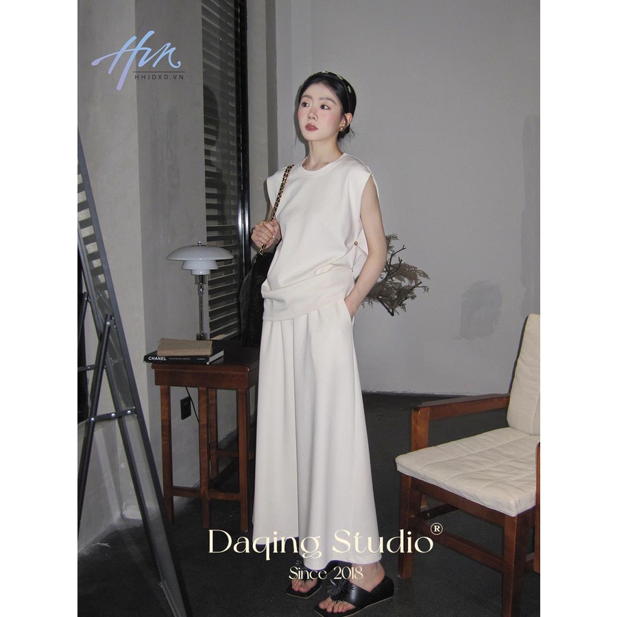 Set Áo Không Tay Hai Lớp + Chân Váy Lưng Thun Thời Trang Nữ