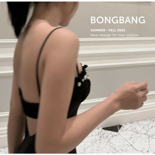 Đầm midi 2 dây kết đá dáng xoè