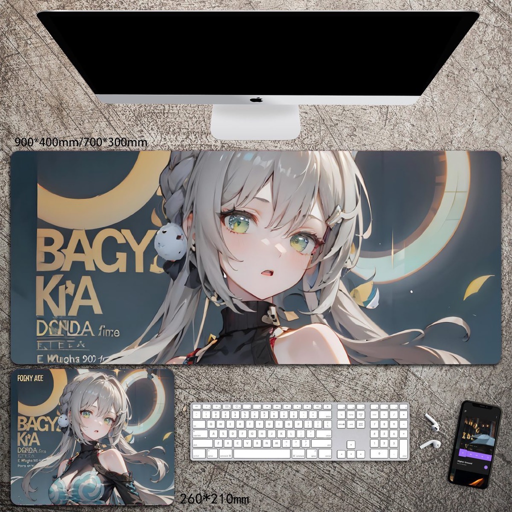 Tấm Lót Chuột Và Bàn Phím Máy Tính Cỡ Lớn In Hình Anime Hai Chiều Dành Cho Nam Nữ