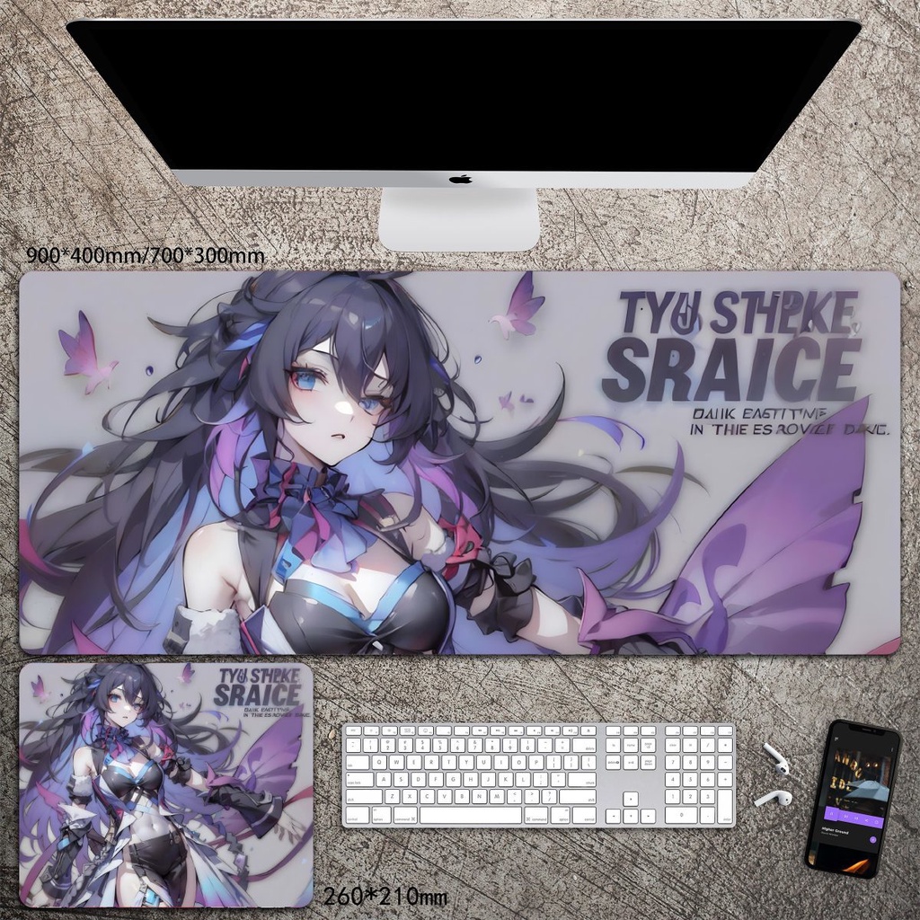 Tấm Lót Chuột Và Bàn Phím Máy Tính Cỡ Lớn In Hình Anime Hai Chiều Dành Cho Nam Nữ