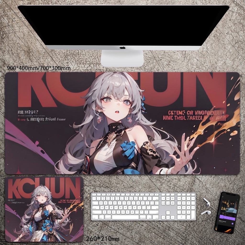 Tấm Lót Chuột Và Bàn Phím Máy Tính Cỡ Lớn In Hình Anime Hai Chiều Dành Cho Nam Nữ