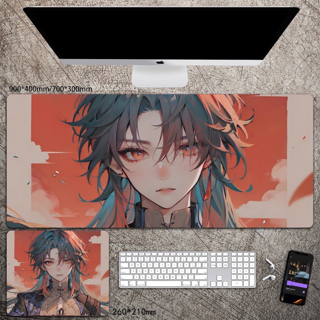 Tấm Lót Chuột Và Bàn Phím Máy Tính Cỡ Lớn In Hình Anime Hai Chiều Dành Cho Nam Nữ