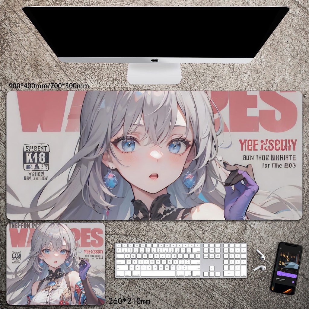 Tấm Lót Chuột Và Bàn Phím Máy Tính Cỡ Lớn In Hình Anime Hai Chiều Dành Cho Nam Nữ