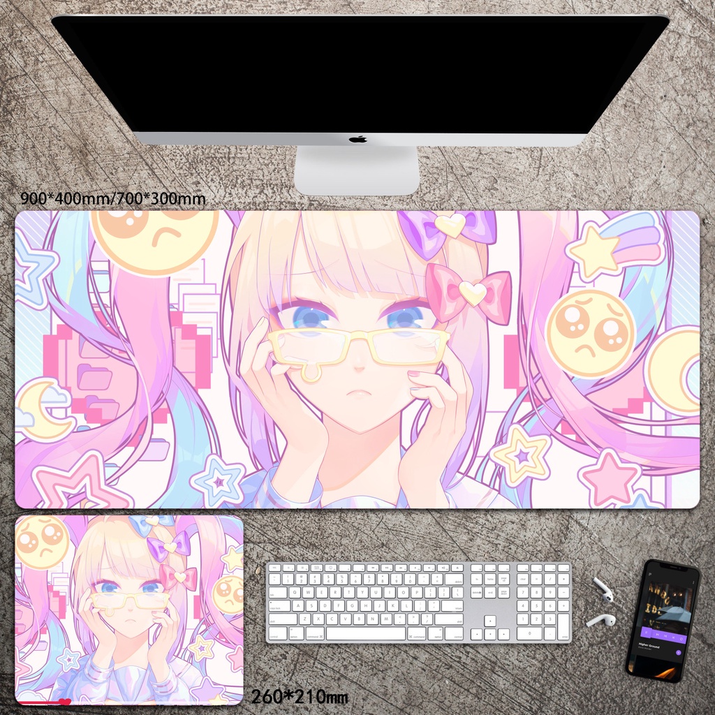 Tấm Lót Chuột Và Bàn Phím Cỡ Lớn In Hình Anime Hai Chiều
