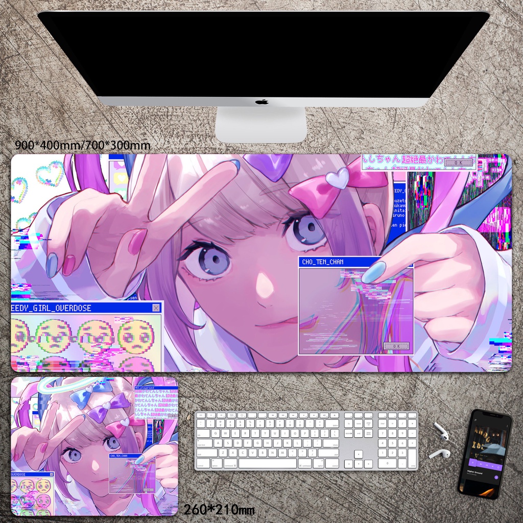 Tấm Lót Chuột Và Bàn Phím Cỡ Lớn In Hình Anime Hai Chiều