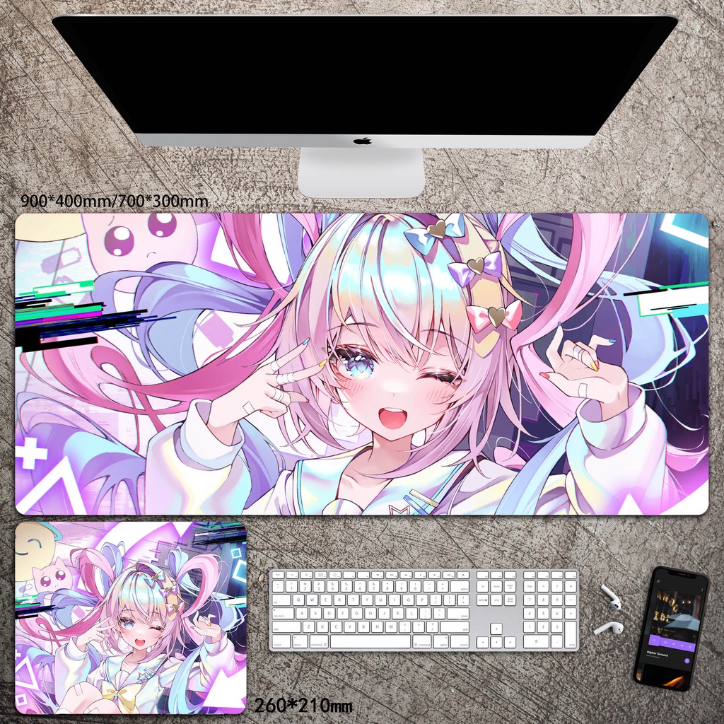Tấm Lót Chuột Và Bàn Phím Cỡ Lớn In Hình Anime Hai Chiều