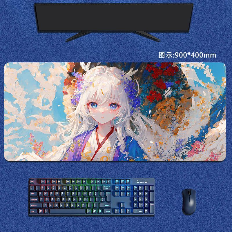 Tấm Lót Chuột Và Bàn Phím Cỡ Lớn In Hình Anime Hai Chiều Dành Cho Chơi Game