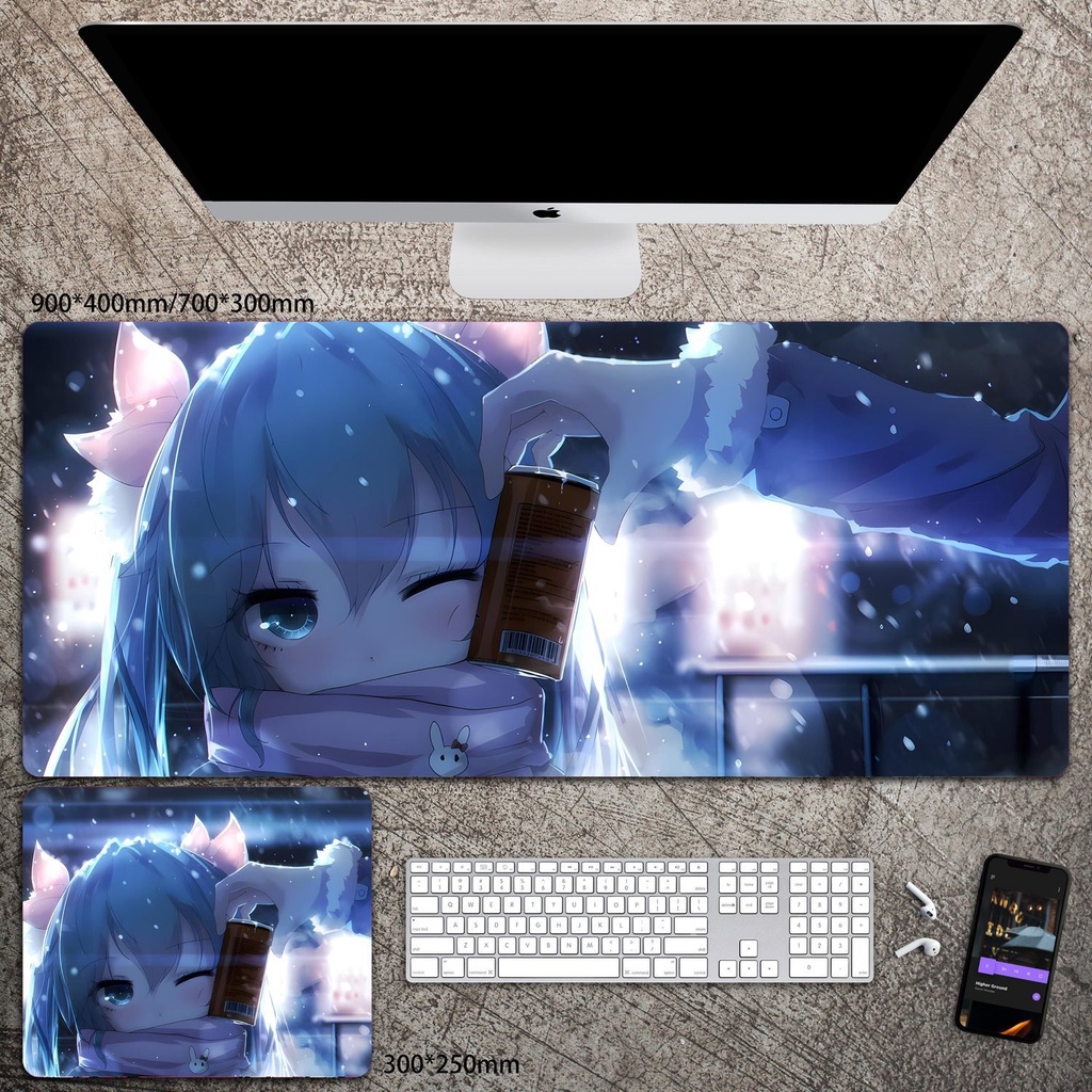 Miếng Lót Chuột Và Bàn Phím Máy Tính Hình Hatsune Miku