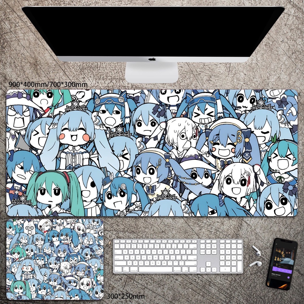 Miếng Lót Chuột Và Bàn Phím Máy Tính Hình Hatsune Miku