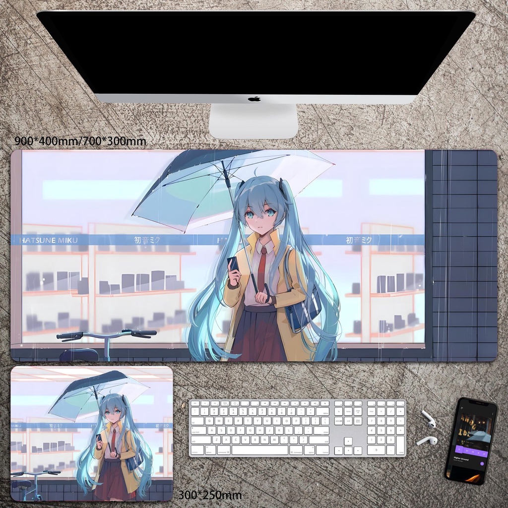 Miếng Lót Chuột Và Bàn Phím Máy Tính Hình Hatsune Miku
