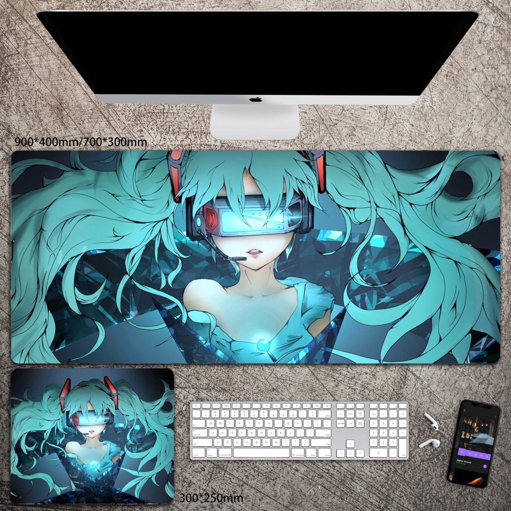 Miếng Lót Chuột Và Bàn Phím Máy Tính Hình Hatsune Miku