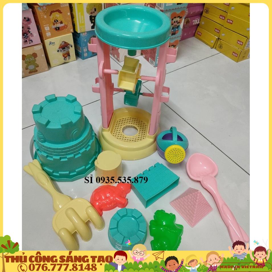 Đồ chơi xúc cát có guồng quay_Đồ Chơi Hạt Sứ, Hạt Gỗ, Hạt Muồng, Đồ đi biển
