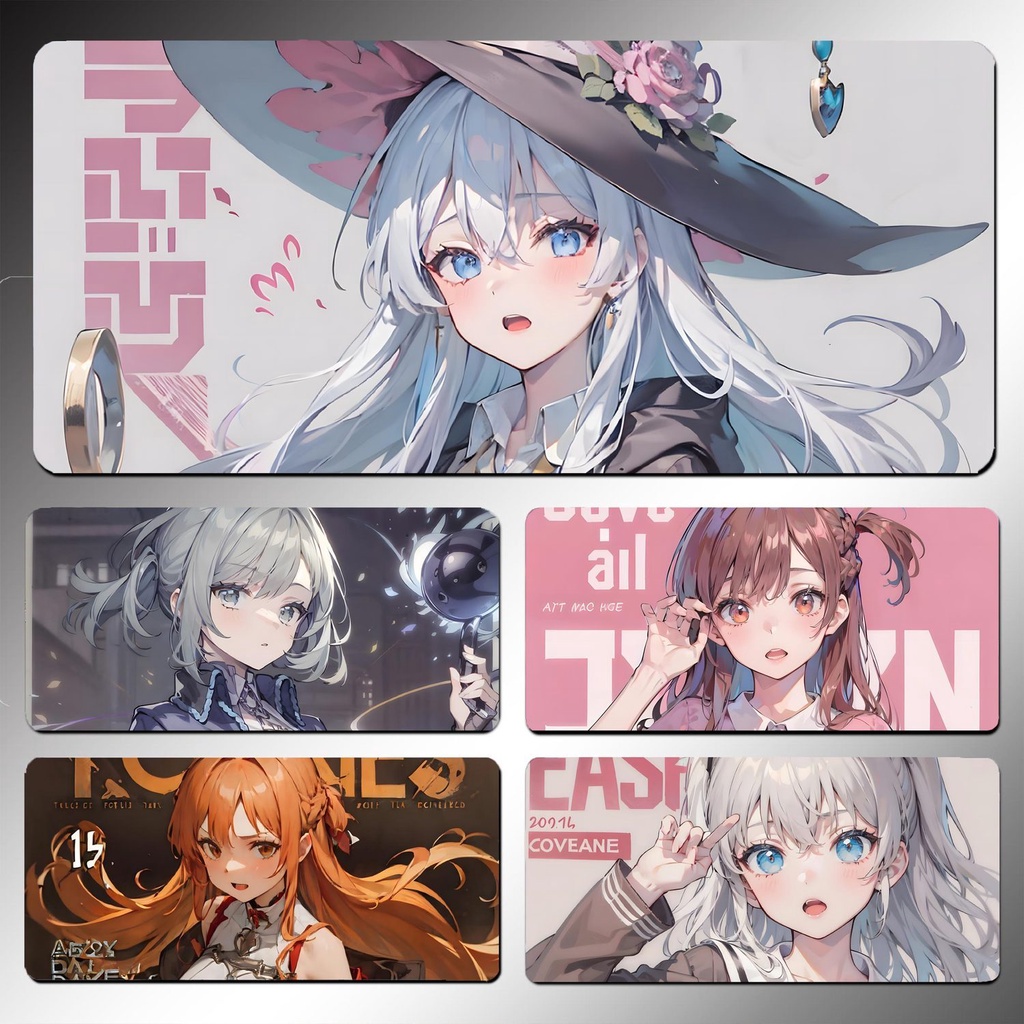 Tấm Lót Chuột Và Bàn Phím Máy Tính Cỡ Lớn In Hình Emilia Irena Hai Chiều