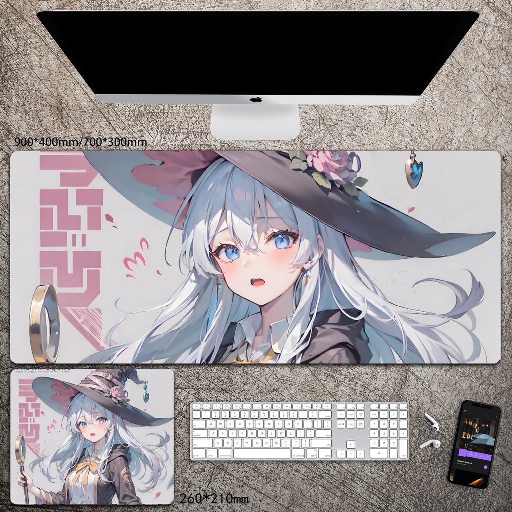 Tấm Lót Chuột Và Bàn Phím Máy Tính Cỡ Lớn In Hình Emilia Irena Hai Chiều