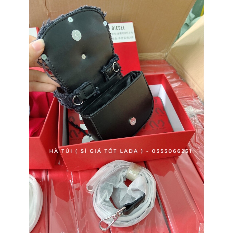 Túi mini - túi nhỏ Di sel bò jean xanh đen kèm dây  - Hà Túi