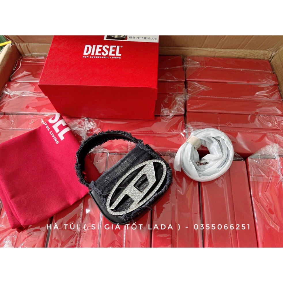 Túi mini - túi nhỏ Di sel bò jean xanh đen kèm dây  - Hà Túi