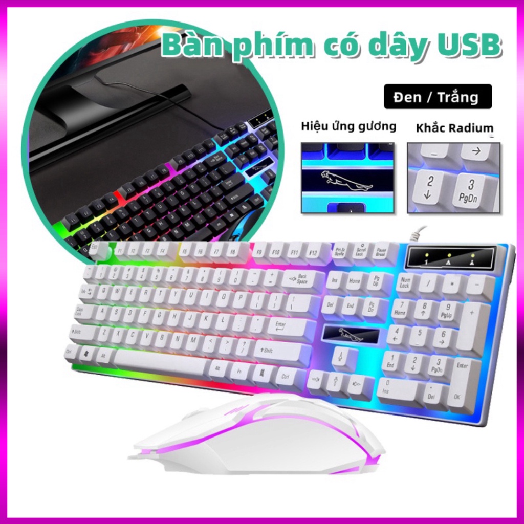 Bàn Phìm Chuột Bàn Phím Gaming G21 có dây Kèm Chuột Máy Tính Bộ Bàn Phím Và Chuột Cảm Giác Cơ Học Phát Sáng USB chất lượ | BigBuy360 - bigbuy360.vn