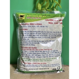 Phân Bón Đầu Trâu NPK 20-20-15 (Gói 1kg)