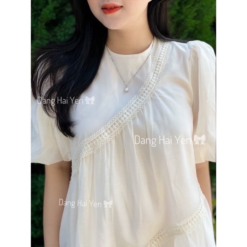 Váy bầu thiết kế voan lụa đi tiệc sang chảnh M41