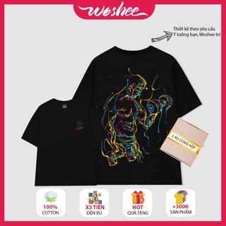 Áo thun nữ form rộng WOSHEE áo phông oversize vải dày 100% cotton 2 chiều mềm mại áo cotton dễ thương chất lượng GY044