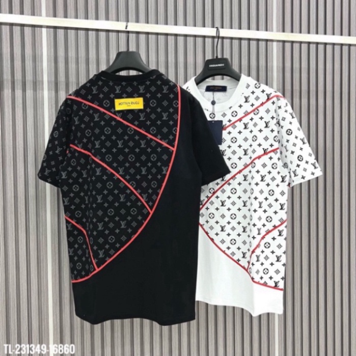 ÁO THUN LOUIS VUITON MONOGRAM , ÁO THUN LOGO SỌC CHÉO NAM NỮ UNISEX The.Peguin .TheStrawBerry