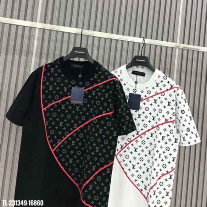 ÁO THUN LOUIS VUITON MONOGRAM , ÁO THUN LOGO SỌC CHÉO NAM NỮ UNISEX The.Peguin .TheStrawBerry