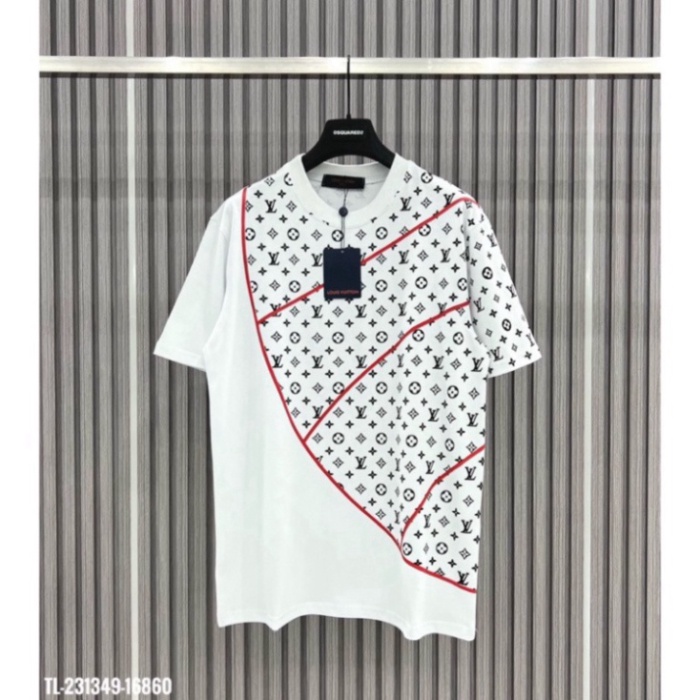 ÁO THUN LOUIS VUITON MONOGRAM , ÁO THUN LOGO SỌC CHÉO NAM NỮ UNISEX The.Peguin .TheStrawBerry