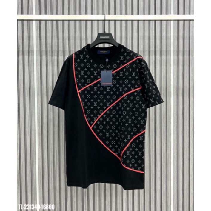 ÁO THUN LOUIS VUITON MONOGRAM , ÁO THUN LOGO SỌC CHÉO NAM NỮ UNISEX The.Peguin .TheStrawBerry