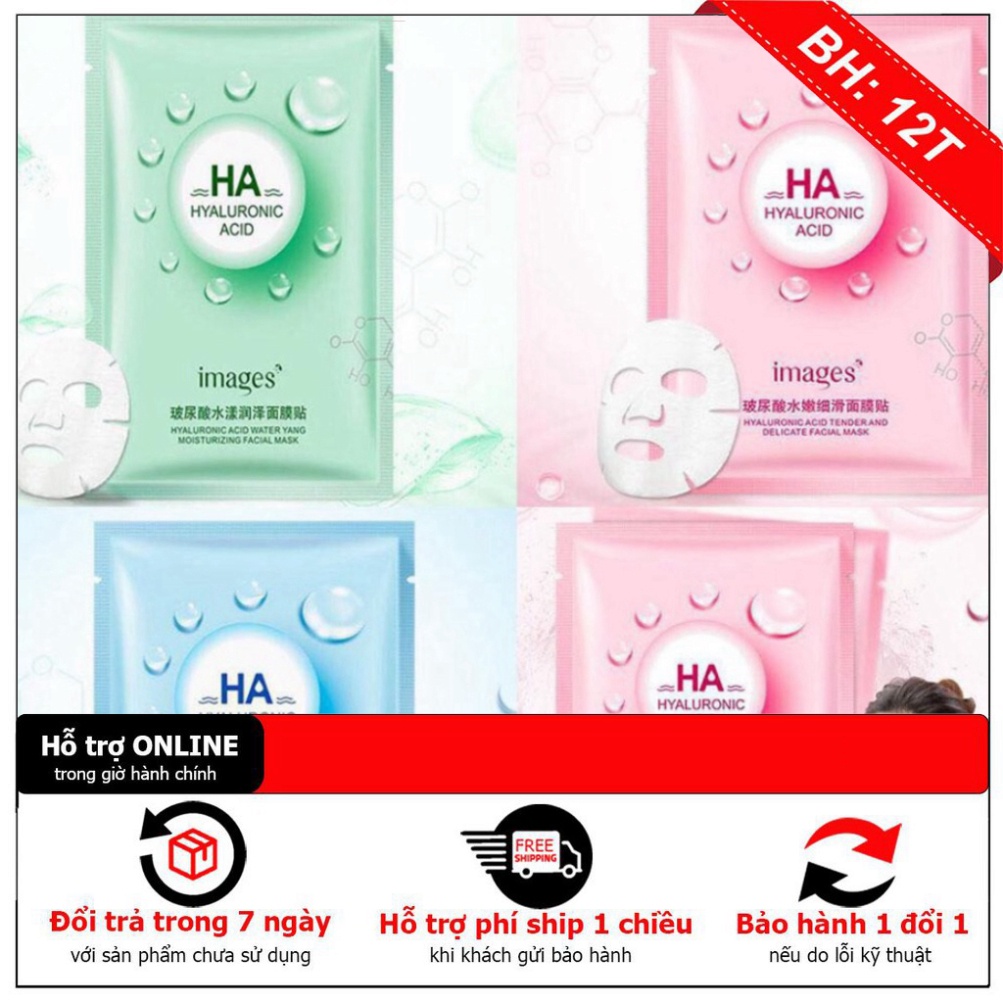 Mặt nạ giấy dưỡng trắng da mụn cấp ẩm thải độc HA Images - mn02 winwinshop01