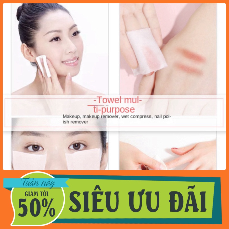 Bông tẩy trang 222 miếng Khăn Cotton Hai Mặt Dùng Một Lần Đa Ứng Dụng Yun.shop32