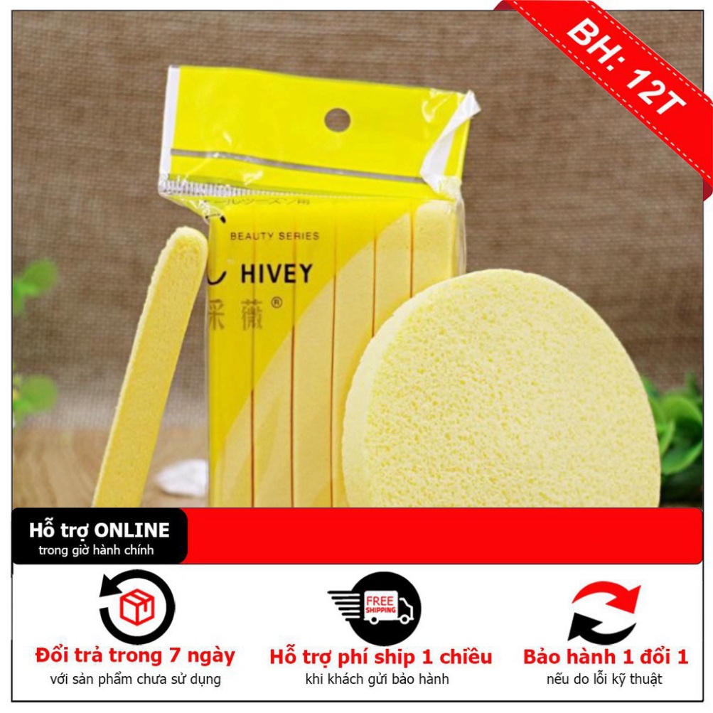 Gói 12 Thanh Mút Bọt Biển - Bông Nở Rửa Mặt Dạng Nén Chivey winwinshop01