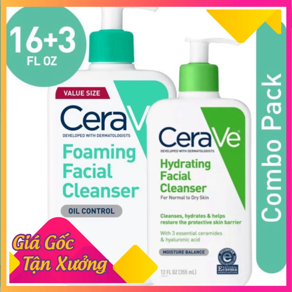 Sữa rửa mặt giúp làm sạch sâu dành cho da dầu CeraVe Foam Cleanse 473ML LiLy_Comestic parris01.shop