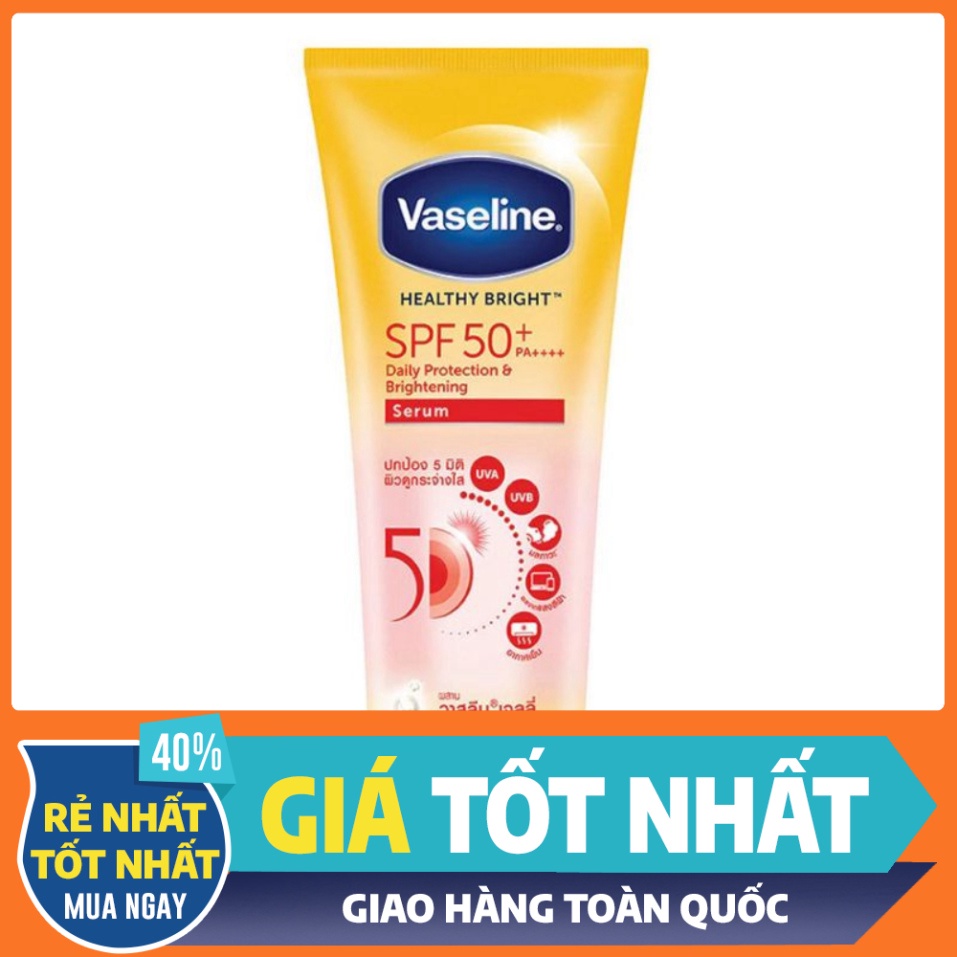 Serum chống nắng cơ thể Vaseline 50x bảo vệ da với SPF 50+ PA++++ giúp da