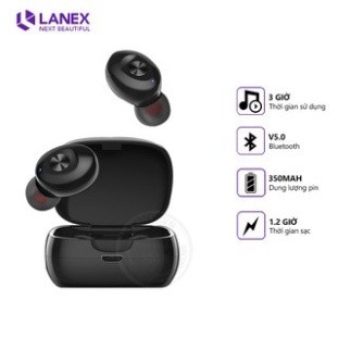 Tai nghe bluetooth LANEX LEP-W22 5.0 chính hãng bản Quốc tế, âm thanh mic cực rõ, pin khủng