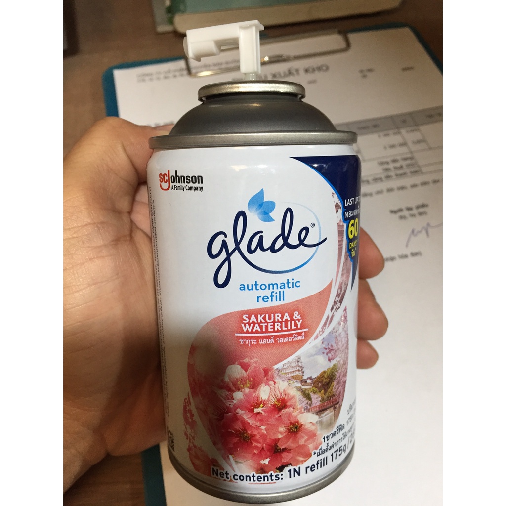 - Chai Xịt Phòng Thay Thế Vào Máy Xịt Phòng Tự Động Glade - 269ml/175g - Hàng chính hãng DKSH Việt Nam.