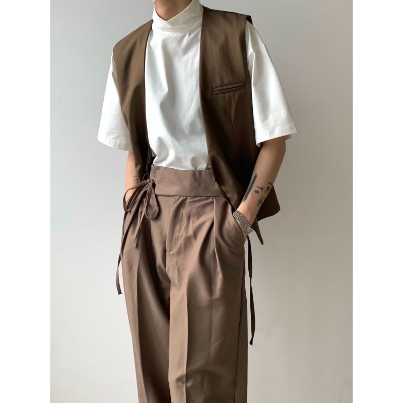 Áo Không Tay Thiết Kế Tối Giản Cao Cấp Thời Trang Theo Phong Cách Retro Cho Nam