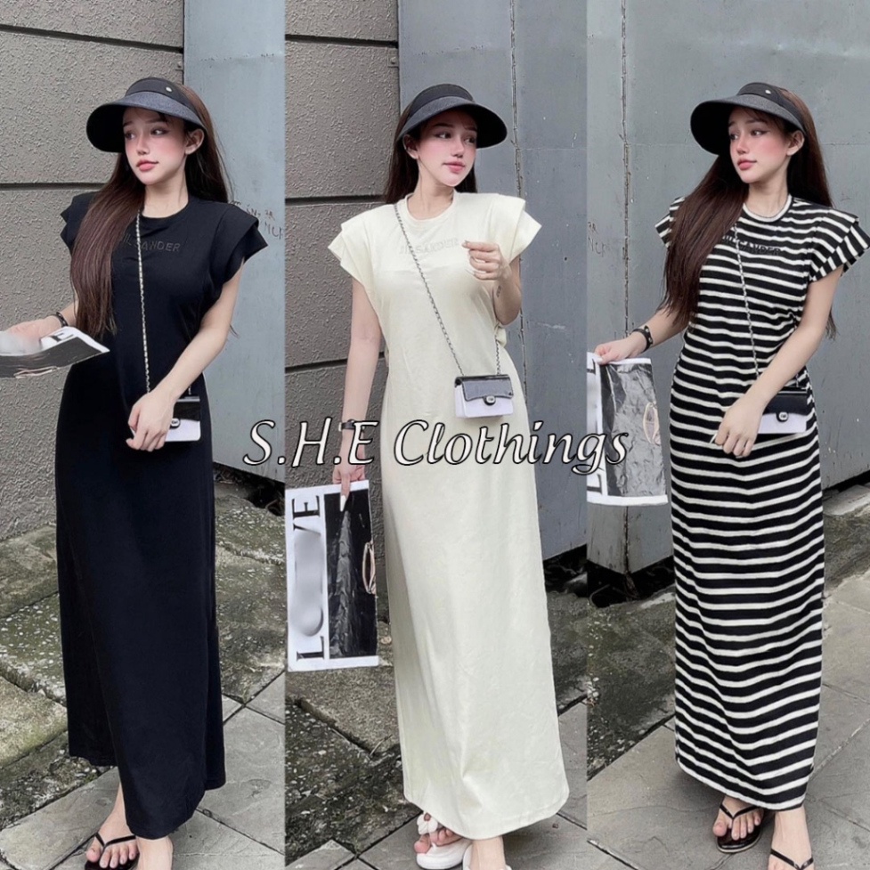 𝗩𝗶𝗱𝗲𝗼 𝗔̉𝗻𝗵 𝗧𝗵𝗮̣̂𝘁 ✔ Váy Suông Nữ Cánh Tiên Khoét Lưng Cạp Chun Giả đầm Xuông Thụng dáng thon cao Freesize S
