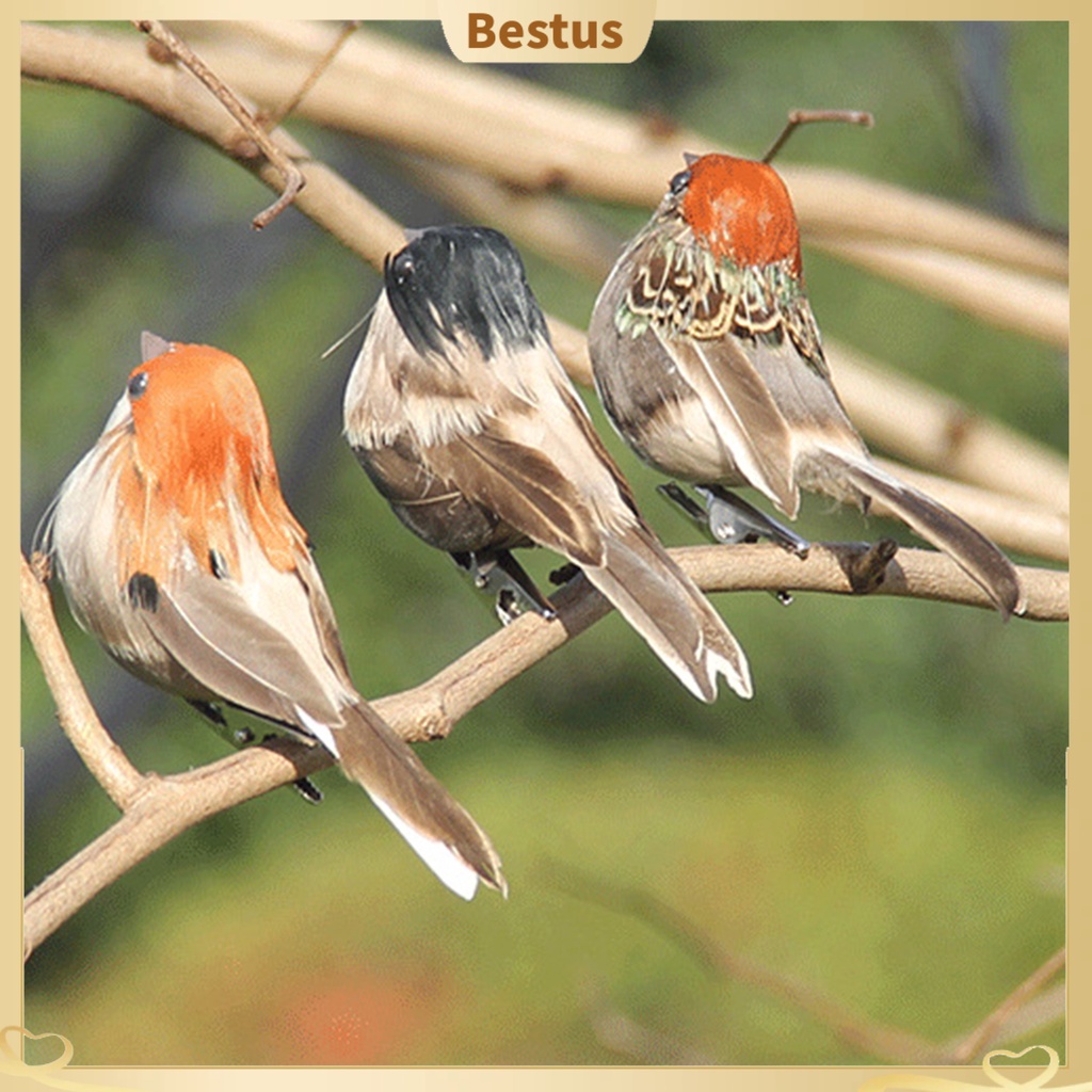 Chim Sẻ Giả Mini Trang Trí Nhà Cửa