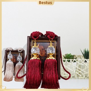 【Bestus】Cặp dây vén rèm cửa trang trí núm tua phong cách châu Âu